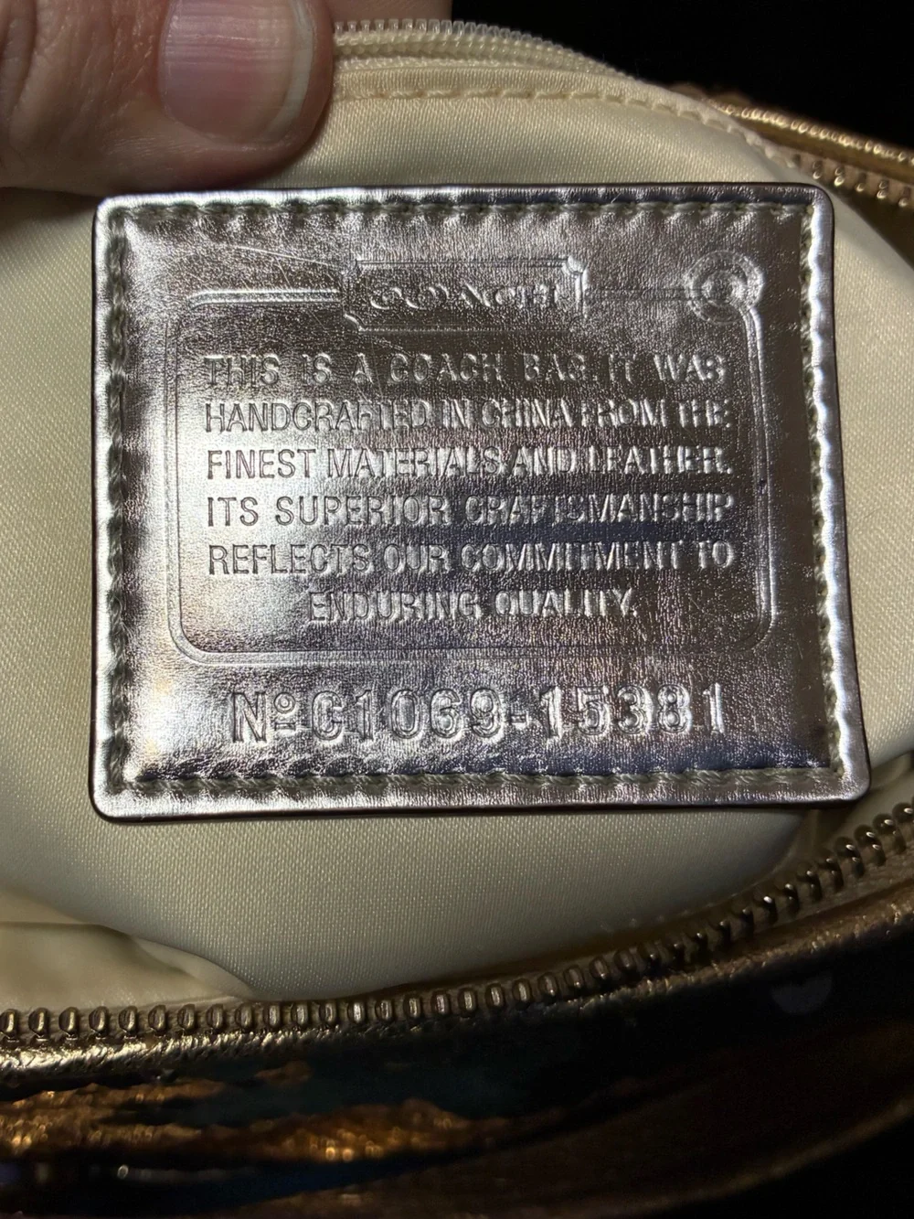 Coach Poppy Gold Sequin Groovy Hobo Shoulder Bag with Disco Ball Charm